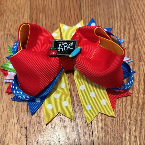Back To School Bow Hair Clips Perfect Hair Accessories for Toddlers and Girls - Picture 2 of 9
